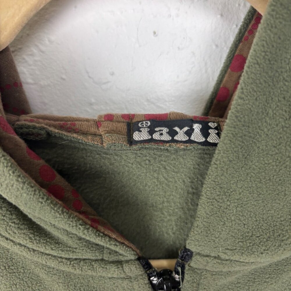 Jayli L Long Fleece Full Zip Jacket Hoodie Hooded Sweater Boho Hippie Artsy Funk - Picture 3 of 4